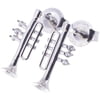 Rockys Stud Earrings Trumpet Silver