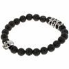 Rockys Bracelet Lava Stone Skull