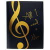 agifty Music Folder Violin Clef Gold