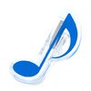 agifty Music Clip Eight Note Blue