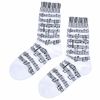 Music Sales Pair of Socks Woman Keyboard