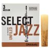 DAddario Woodwinds Select Jazz Unfiled Soprano 3M