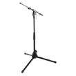 Millenium MS 2002 Mic Stand, Petit pied perche de microphone, Pour ampli de guitare, grosse caisse, etc., Hauteur réglable d'env. 500 à 700 mm, Perche extensible d'env. 400 à 600 mm, Filetage: 3/8
