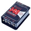 Radial Engineering J 48, Boitier de direct et sommateur mono, Entrée jack 6,3 mm et parallèle 6,3 mm, Sortie XLR, Pad -15 dB, Interrupteur de masse, Inverseur de phase, Nécessite une alimentation Phantom +48V