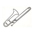 Design-Studio Worms Sticker Trombone Anthracite