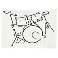 Design-Studio Worms Sticker Drums Anthracite