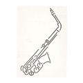 Design-Studio Worms Sticker Alto Sax Anthracite