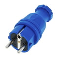 PCE Rubber Safety Plug EU Blue