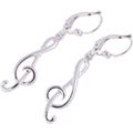 Rockys Eardrops Treble Clef Silver