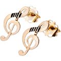Rockys Stud Earrings Treble Clef G