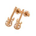 Rockys Stud Earrings E-Guitar Gold