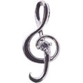 Rockys Pendant Treble Clef Silver Gem