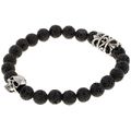 Rockys Bracelet Lava Stone Skull