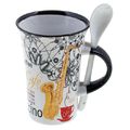 Music Sales Cappuccino Mug Saxophone Wh