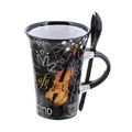 Music Sales Cappuccino Mug Violin Black