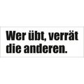 Bandshop Sticker Wer übt verrät die