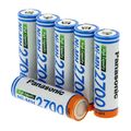 Panasonic 6x NiMH AA Akku 1,2 V 2700 mAh