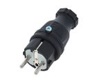 PCE Rubber Safety Plug EU/B/F Bk