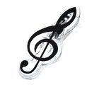 Music Clip Violin Clef Black A-Gift-Republic