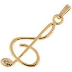 Art of Music Pendant Treble Clef w/ Jewel