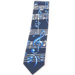 Musikboutique Hahn Tie Blue Treble/Bass Clef