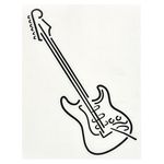 Design-Studio Worms Sticker E-Guitar 3 Anthracite
