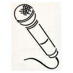 Design-Studio Worms Sticker Microphone Anthracite