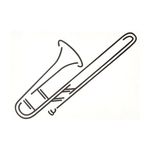 Design-Studio Worms Sticker Trombone Anthracite
