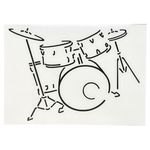 Design-Studio Worms Sticker Drums Anthracite