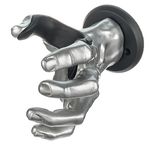 Guitar Grip Silver Metallic Male Hand left