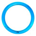 Bass Drum O's 4" Blue Chrome round HCB4