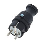 PCE Rubber Safety Plug EU/B/F Bk