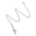 Rockys Necklace Treble Clef Silver