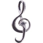Rockys Pendant Treble Clef Silver Gem