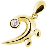 Rockys Pendant Bass Clef Gold