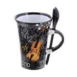 Music Sales Cappuccino Mug Violin Black