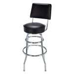 Fender Black Backrest Barstool 30"