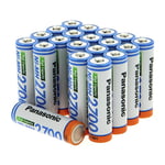 Panasonic 20x NiMH AA Akku 1,2 V 2700 mA