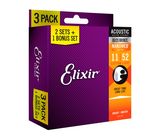 Elixir Nanoweb Custom Light Acou- 3P