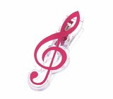 agifty Music Clip Violin Clef Pink