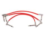 Ernie Ball Red Flat Ribbon Patch Cable 6"