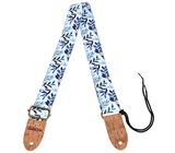 Cascha Ukulele Strap Blue Twigs Veg