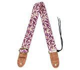 Cascha Ukulele Strap Mauve Leaves Veg