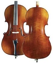 A cello made of beautifully figured timber