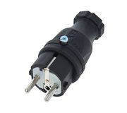 PCE Rubber Safety Plug EU/B/F Bk