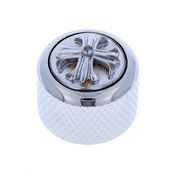 Q-Parts Dome Potiknob Cross Chrome Q-Parts Dome Potiknob Cross Chrome