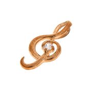 Rockys Pendant Treble Clef Gold Gem Rockys Pendant Treble Clef Gold Gem