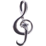 Rockys Pendant Treble Clef Silver Gem Rockys Pendant Treble Clef Silver Gem