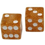 Allparts Dice Knobs Gold Glitter Allparts Dice Knobs Gold Glitter