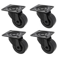 Roadworx : Black Wheel 80mm Set unbraked